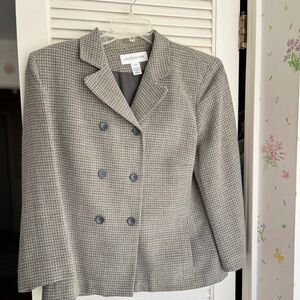 Jones New York Vintage Wool Houndstooth Jacket 16W